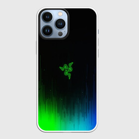 Чехол для iPhone 13 Pro Max с принтом RAZER NEON в Санкт-Петербурге,  |  | game | razer | texture | зеленый | игровое лого | игромания | игры | рэйзер | текстуры