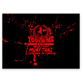 Поздравительная открытка с принтом Muay Thai в Санкт-Петербурге, 100% бумага | плотность бумаги 280 г/м2, матовая, на обратной стороне линовка и место для марки
 | fight | muay thai | thai boxing | ufc | бокс | ката | кикбоксин | лаос | лоу кик | муай | мьянма | поединок | таиланд | тай | тайский | таолу