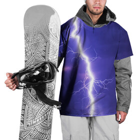 Накидка на куртку 3D с принтом Молния. в Санкт-Петербурге, 100% полиэстер |  | вспышка | интересная | молния | небо | необычная | прикольная | яркая