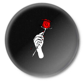 Значок с принтом Lil Peep (Rose) в Санкт-Петербурге,  металл | круглая форма, металлическая застежка в виде булавки | Тематика изображения на принте: baby | broken | cry | lil | lil peep | peep | rap | rose | лил | лил пип | пип | реп | роза | сердце