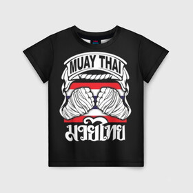 Детская футболка 3D с принтом Muay Thai в Санкт-Петербурге, 100% гипоаллергенный полиэфир | прямой крой, круглый вырез горловины, длина до линии бедер, чуть спущенное плечо, ткань немного тянется | fight | muay thai | thai boxing | ufc | бокс | ката | кикбоксин | лаос | лоу кик | муай | мьянма | поединок | таиланд | тай | тайский | таолу