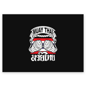 Поздравительная открытка с принтом Muay Thai в Санкт-Петербурге, 100% бумага | плотность бумаги 280 г/м2, матовая, на обратной стороне линовка и место для марки
 | Тематика изображения на принте: fight | muay thai | thai boxing | ufc | бокс | ката | кикбоксин | лаос | лоу кик | муай | мьянма | поединок | таиланд | тай | тайский | таолу