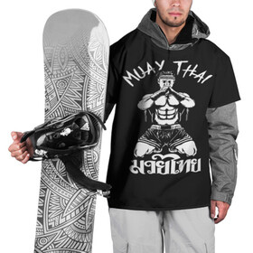Накидка на куртку 3D с принтом  Muay Thai в Санкт-Петербурге, 100% полиэстер |  | Тематика изображения на принте: fight | muay thai | thai boxing | ufc | бокс | ката | кикбоксин | лаос | лоу кик | муай | мьянма | поединок | таиланд | тай | тайский | таолу