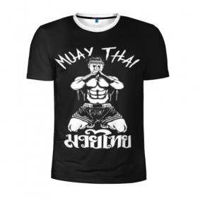 Мужская футболка 3D спортивная с принтом Muay Thai в Санкт-Петербурге, 100% полиэстер с улучшенными характеристиками | приталенный силуэт, круглая горловина, широкие плечи, сужается к линии бедра | fight | muay thai | thai boxing | ufc | бокс | ката | кикбоксин | лаос | лоу кик | муай | мьянма | поединок | таиланд | тай | тайский | таолу