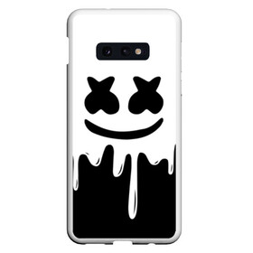 Чехол для Samsung S10E с принтом MELLO BLACK x WHITE MARSHMELLO в Санкт-Петербурге, Силикон | Область печати: задняя сторона чехла, без боковых панелей | colors | dj | marshmello | paints | usa | абстракция | америка | звезда | клубная музыка | космический | краски | маршмелло | музыка | музыкант