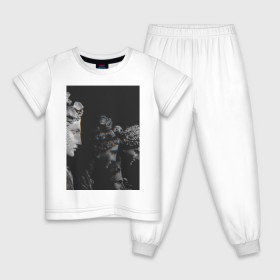 Детская пижама хлопок с принтом SINGULARITY #1 в Санкт-Петербурге, 100% хлопок |  брюки и футболка прямого кроя, без карманов, на брюках мягкая резинка на поясе и по низу штанин
 | квадрат | мода | сатуя | чёрно белое