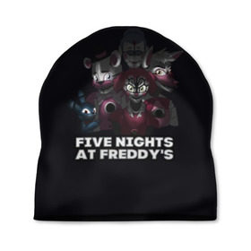 Шапка 3D с принтом Five Nights At Freddys в Санкт-Петербурге, 100% полиэстер | универсальный размер, печать по всей поверхности изделия | 5 ночей с фредди | five nights at freddys | foxy | аниматроники | игра | компьютерная игра | робот | фокси | фредди | фреди | чика