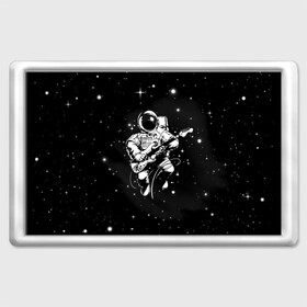Магнит 45*70 с принтом Cosmorock в Санкт-Петербурге, Пластик | Размер: 78*52 мм; Размер печати: 70*45 | cosmonaut | cosmos | guitar | music | rock | space | spacesuit | star | гитара | звезда | космонавт | космос | музыка | скафандр