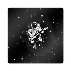 Магнит виниловый Квадрат с принтом Cosmorock в Санкт-Петербурге, полимерный материал с магнитным слоем | размер 9*9 см, закругленные углы | cosmonaut | cosmos | guitar | music | rock | space | spacesuit | star | гитара | звезда | космонавт | космос | музыка | скафандр