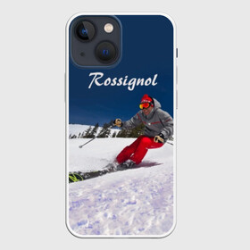 Чехол для iPhone 13 mini с принтом Rossignol в Санкт-Петербурге,  |  | france | movement | rossignol | snow | speed | вершина | горные лыжи | горы | движение | скорость | снег | франция