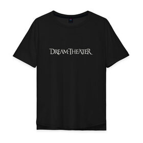 Мужская футболка хлопок Oversize с принтом Dream Theater logo в Санкт-Петербурге, 100% хлопок | свободный крой, круглый ворот, “спинка” длиннее передней части | dream theater | dt | goth | gothic | metal | music | rock | готика | метал | рок | симфони метал