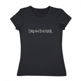 Женская футболка хлопок с принтом Dream Theater logo в Санкт-Петербурге, 100% хлопок | прямой крой, круглый вырез горловины, длина до линии бедер, слегка спущенное плечо | dream theater | dt | goth | gothic | metal | music | rock | готика | метал | рок | симфони метал