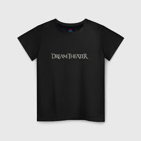 Детская футболка хлопок с принтом Dream Theater logo в Санкт-Петербурге, 100% хлопок | круглый вырез горловины, полуприлегающий силуэт, длина до линии бедер | dream theater | dt | goth | gothic | metal | music | rock | готика | метал | рок | симфони метал