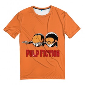 Мужская футболка 3D с принтом Pulp Fiction - Art 2 в Санкт-Петербурге, 100% полиэфир | прямой крой, круглый вырез горловины, длина до линии бедер | art | film | movie | pulp fiction | tarantino | кино | криминальное чтиво | приколы | тарантино | фильмы