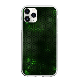 Чехол для iPhone 11 Pro Max матовый с принтом ЗЕЛЕНАЯ БРОНЯ GREEN STEEL в Санкт-Петербурге, Силикон |  | Тематика изображения на принте: abstraction | cyber | cyberpunk | future | geometry | hexagon | neon | techno | texture | абстракция | броня | геометрия | кибер | краски | неон | неоновый | сетка | соты | стальная броня | текстура | шестигранники