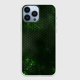 Чехол для iPhone 13 Pro Max с принтом ЗЕЛЕНАЯ БРОНЯ   GREEN STEEL в Санкт-Петербурге,  |  | Тематика изображения на принте: abstraction | cyber | cyberpunk | future | geometry | hexagon | neon | techno | texture | абстракция | броня | геометрия | кибер | краски | неон | неоновый | сетка | соты | стальная броня | текстура | шестигранники