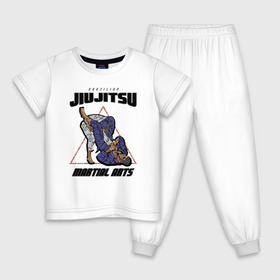 Детская пижама хлопок с принтом Джиу-джитсу в Санкт-Петербурге, 100% хлопок |  брюки и футболка прямого кроя, без карманов, на брюках мягкая резинка на поясе и по низу штанин
 | jiu jitsu | джиу джитсу | джиу джицу