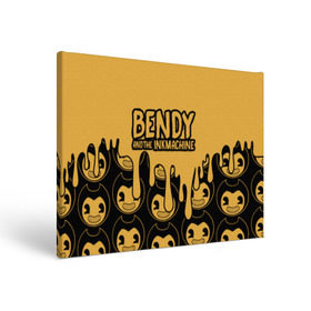 Холст прямоугольный с принтом Bendy And The Ink Machine (36) в Санкт-Петербурге, 100% ПВХ |  | bendy | bendy and the ink machine | devil | game | horror | ink | mask | бенди | бенди и чернильная машина | краска | чернила