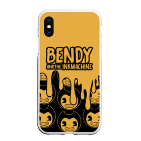 Чехол для iPhone XS Max матовый с принтом Bendy And The Ink Machine (36) в Санкт-Петербурге, Силикон | Область печати: задняя сторона чехла, без боковых панелей | Тематика изображения на принте: bendy | bendy and the ink machine | devil | game | horror | ink | mask | бенди | бенди и чернильная машина | краска | чернила