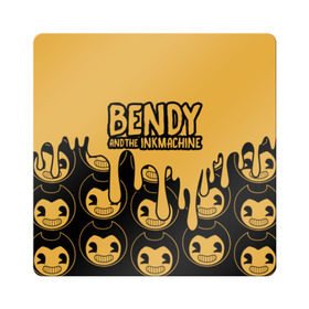 Магнит виниловый Квадрат с принтом Bendy And The Ink Machine (36) в Санкт-Петербурге, полимерный материал с магнитным слоем | размер 9*9 см, закругленные углы | Тематика изображения на принте: bendy | bendy and the ink machine | devil | game | horror | ink | mask | бенди | бенди и чернильная машина | краска | чернила