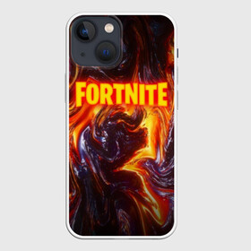 Чехол для iPhone 13 mini с принтом FORTNITE LIQUID FIRE в Санкт-Петербурге,  |  | Тематика изображения на принте: 2019 | armor | armour | cybersport | esport | fortnite | game | llama | logo | броня | игра | киберспорт | лава. | лама | фиолетовый | фирменные цвета | фортнайт