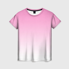 Женская футболка 3D с принтом Фэйд в Санкт-Петербурге, 100% полиэфир ( синтетическое хлопкоподобное полотно) | прямой крой, круглый вырез горловины, длина до линии бедер | casual | fade | minimalism | градиент | кэжуал | кэжуал стиль | минимализм | простота