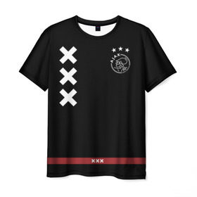 Мужская футболка 3D с принтом Ajax Amsterdam в Санкт-Петербурге, 100% полиэфир | прямой крой, круглый вырез горловины, длина до линии бедер | Тематика изображения на принте: ajax | амстердам | аякс | футбол