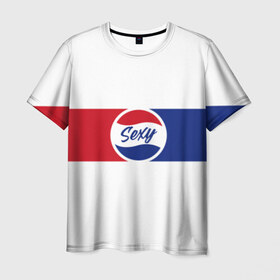 Мужская футболка 3D с принтом Sexy в Санкт-Петербурге, 100% полиэфир | прямой крой, круглый вырез горловины, длина до линии бедер | cola | pepsi | кола | пепси