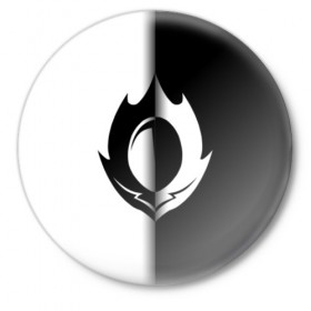 Значок с принтом Code Geass ( Black-White). в Санкт-Петербурге,  металл | круглая форма, металлическая застежка в виде булавки | аниме | знак гиаса | код гиас | силуэт | эмблема
