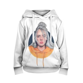 Детская толстовка 3D с принтом Billie Eilish art 1 в Санкт-Петербурге, 100% полиэстер | двухслойный капюшон со шнурком для регулировки, мягкие манжеты на рукавах и по низу толстовки, спереди карман-кенгуру с мягким внутренним слоем | Тематика изображения на принте: art | billie | billie eilish | eilish | music | pop | trend | арт | билли айлиш | музыка | тренд