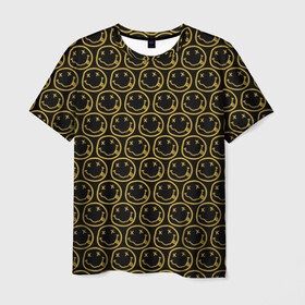 Мужская футболка 3D с принтом NIRVANA в Санкт-Петербурге, 100% полиэфир | прямой крой, круглый вырез горловины, длина до линии бедер | music | nirvana | rip smile | rock | smile | группа | курт кобейн | музыка | нирвана | рок | смайл