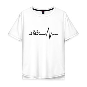 Мужская футболка хлопок Oversize с принтом Велоспорт 1 в Санкт-Петербурге, 100% хлопок | свободный крой, круглый ворот, “спинка” длиннее передней части | велосипед | велоспорт | кардио