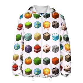 Мужская куртка 3D с принтом Minecraft в Санкт-Петербурге, ткань верха — 100% полиэстер, подклад — флис | прямой крой, подол и капюшон оформлены резинкой с фиксаторами, два кармана без застежек по бокам, один большой потайной карман на груди. Карман на груди застегивается на липучку | funny | mine | minecraft | mods | noob | pro | skins | story | vs | zombie | инди | конструктор | майнкрафт | моды | нуб | скин | скрипер | шахта