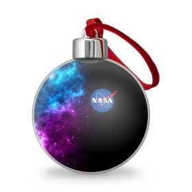 Ёлочный шар с принтом NASA (SPACE) 4.2 в Санкт-Петербурге, Пластик | Диаметр: 77 мм | nasa | paint | space | звезды | космос | краска | наса | черная дыра