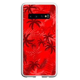 Чехол для Samsung Galaxy S10 с принтом ПАЛЬМЫ ТРОПИКИ ЛЕТО в Санкт-Петербурге, Силикон | Область печати: задняя сторона чехла, без боковых панелей | hotline miami | neon | new retro wave | outrun | outrun electro | paints | palmen | rainbow | retro | retrowave | summer | synth | synthwave | tropical | брызги | брызги красок | звёзды | космос | краски | лето | неон | пальмы | радуга | 