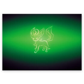 Поздравительная открытка с принтом Green Fox в Санкт-Петербурге, 100% бумага | плотность бумаги 280 г/м2, матовая, на обратной стороне линовка и место для марки
 | detective pikachu | pikachu | pokeball | pokemon | детектив пикачу | пикачу | покебол | покемон