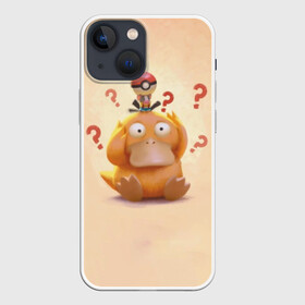 Чехол для iPhone 13 mini с принтом Псайдак в Санкт-Петербурге,  |  | detective pikachu | pikachu | pokeball | pokemon | psyduck | детектив пикачу | пикачу | покебол | покемон | псайдак