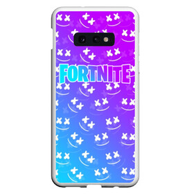 Чехол для Samsung S10E с принтом FORTNITE x MARSHMELLO в Санкт-Петербурге, Силикон | Область печати: задняя сторона чехла, без боковых панелей | 2019 | armor | armour | cybersport | dj | esport | fortnite | game | logo | marshmello | season 9 | usa | америка | броня | игра | киберспорт | клубная музыка | маршмелло | музыка | музыкант | сезон 9 |