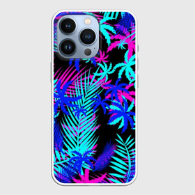 Чехол для iPhone 13 Pro с принтом НЕОНОВЫЕ ТРОПИКИ   TROPICAL NEON в Санкт-Петербурге,  |  | hotline miami | neon | new retro wave | outrun | outrun electro | paints | palmen | rainbow | retro | retrowave | summer | synth | synthwave | tropical | брызги | брызги красок | звёзды | космос | краски | лето | неон | пальмы | радуга | 