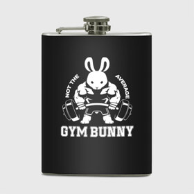 Фляга с принтом GYM BUNNY в Санкт-Петербурге, металлический корпус | емкость 0,22 л, размер 125 х 94 мм. Виниловая наклейка запечатывается полностью | Тематика изображения на принте: bodybuilding | diet | exercise | fitness | gym | heath | motivation | muscle | phil | training | workout | бодибилдинг | мотивация | спорт | трансформация | фитнес | эстетичный