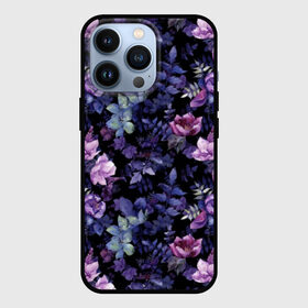 Чехол для iPhone 13 Pro с принтом Цветочный сад в Санкт-Петербурге,  |  | бутоны | вишня | зимняя вишня | красные ягоды | летняя | лето | листья | малина | мода | плоды | сочная | цветы | ягоды | яркая