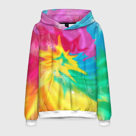 Мужская толстовка 3D с принтом Tie-Dye в Санкт-Петербурге, 100% полиэстер | двухслойный капюшон со шнурком для регулировки, мягкие манжеты на рукавах и по низу толстовки, спереди карман-кенгуру с мягким внутренним слоем. | tie dye | tie dye краски | tie dye купить | стиль tie dye | футболка tie dye