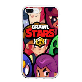 Чехол для iPhone 7Plus/8 Plus матовый с принтом BRAWL STARS в Санкт-Петербурге, Силикон | Область печати: задняя сторона чехла, без боковых панелей | 8 bit | 8 бит | bibi | brawl stars | crow | el brown | leon | leon shark | max | mr.p | sally leon | shark | stars | virus | werewolf | акула | биби | вирус | ворон | леон | оборотень | пингвин