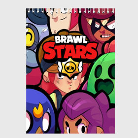 Скетчбук с принтом BRAWL STARS в Санкт-Петербурге, 100% бумага
 | 48 листов, плотность листов — 100 г/м2, плотность картонной обложки — 250 г/м2. Листы скреплены сверху удобной пружинной спиралью | 8 bit | 8 бит | bibi | brawl stars | crow | el brown | leon | leon shark | max | mr.p | sally leon | shark | stars | virus | werewolf | акула | биби | вирус | ворон | леон | оборотень | пингвин