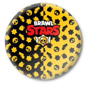 Значок с принтом BRAWL STARS в Санкт-Петербурге,  металл | круглая форма, металлическая застежка в виде булавки | android | brawl stars | games | mobile game | stars | игры | мобильные игры