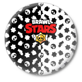Значок с принтом BRAWL STARS в Санкт-Петербурге,  металл | круглая форма, металлическая застежка в виде булавки | Тематика изображения на принте: android | brawl stars | games | mobile game | stars | игры | мобильные игры