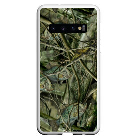 Чехол для Samsung Galaxy S10 с принтом Лесной камуфляж в Санкт-Петербурге, Силикон | Область печати: задняя сторона чехла, без боковых панелей | Тематика изображения на принте: камуфляж | лесной камуфляж