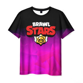 Мужская футболка 3D с принтом BRAWL STARS CRYSTALES в Санкт-Петербурге, 100% полиэфир | прямой крой, круглый вырез горловины, длина до линии бедер | Тематика изображения на принте: android | brawl stars | games | mobile game | stars | игры | мобильные игры