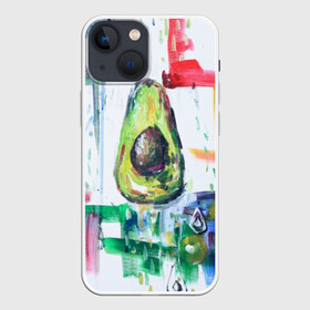 Чехол для iPhone 13 mini с принтом Авокадо авангард в Санкт-Петербурге,  |  | Тематика изображения на принте: авокадо | веган | девушкам | здоровое питание | здоровье | люблю авокадо | овощи | пп | стильно | сыроед | фрукты