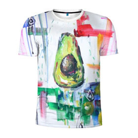 Мужская футболка 3D спортивная с принтом Авокадо авангард в Санкт-Петербурге, 100% полиэстер с улучшенными характеристиками | приталенный силуэт, круглая горловина, широкие плечи, сужается к линии бедра | авокадо | веган | девушкам | здоровое питание | здоровье | люблю авокадо | овощи | пп | стильно | сыроед | фрукты